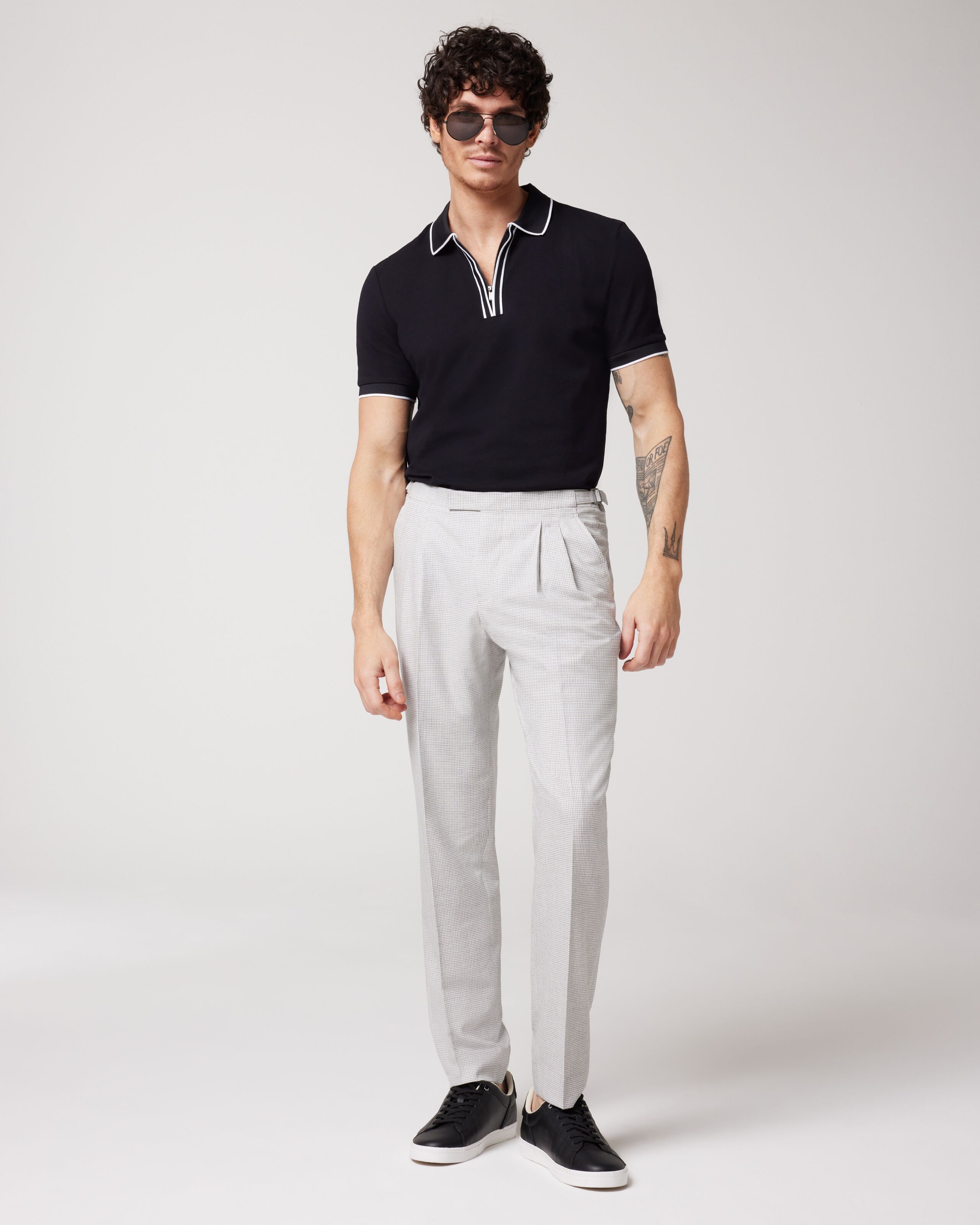 Pique Polo Shirt Black Polo Shirts Politix